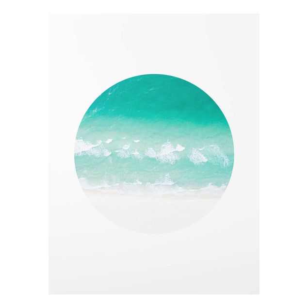 Glasbild - Das Meer im Kreis - Hochformat