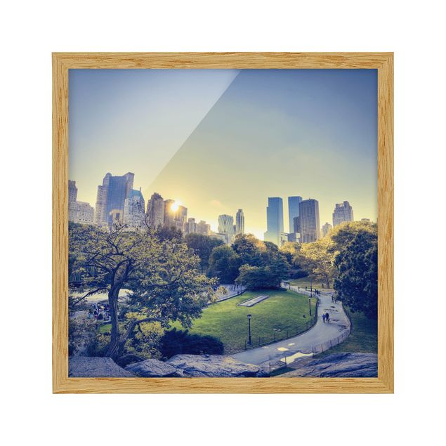 Bild mit Rahmen - Peaceful Central Park - Quadrat 1:1