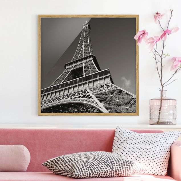 Bild mit Rahmen - Eiffelturm - Quadrat 1:1