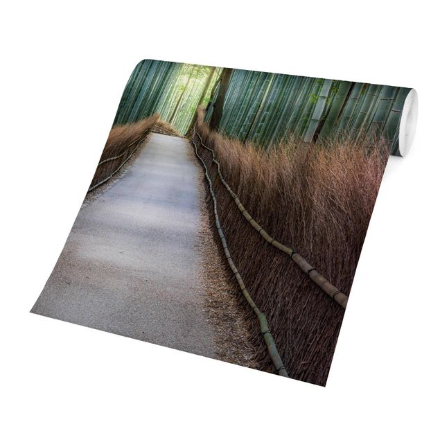 Fototapete - Der Weg durch den Bambus