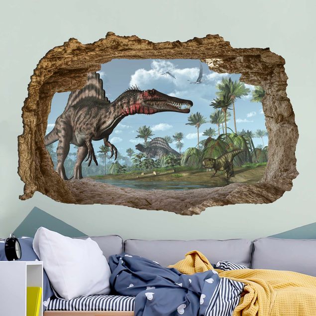 3D Wandtattoo Dinosaurier Landschaft