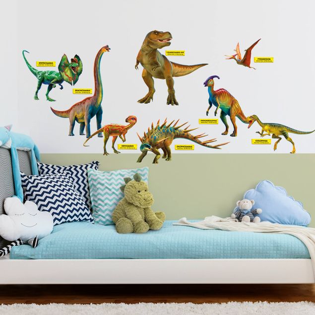 P.D. Moreno Kunstdrucke Dinosaurier Set mit Namensschildern