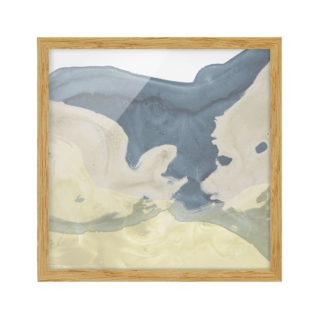 Bild mit Rahmen - Ozean und Wüste II - Quadrat 1:1
