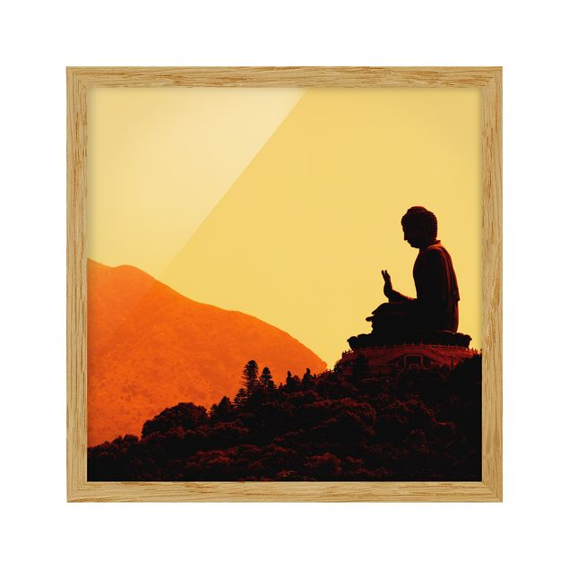 Bild mit Rahmen - Resting Buddha - Quadrat 1:1