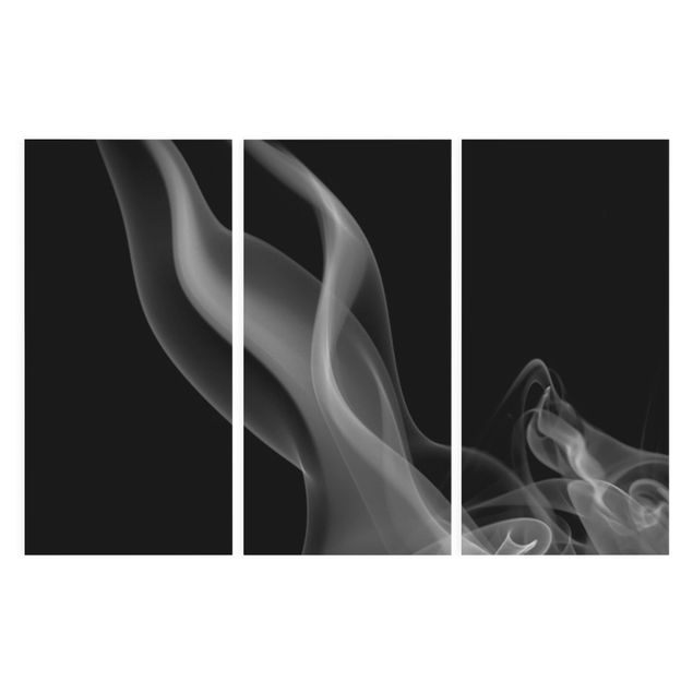 Leinwandbild 3-teilig - Silver Smoke - Hoch 1:2