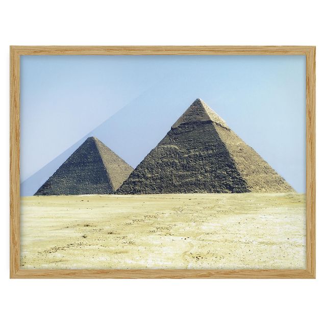 Bild mit Rahmen - Pyramids Of Gizeh - Querformat 3:4