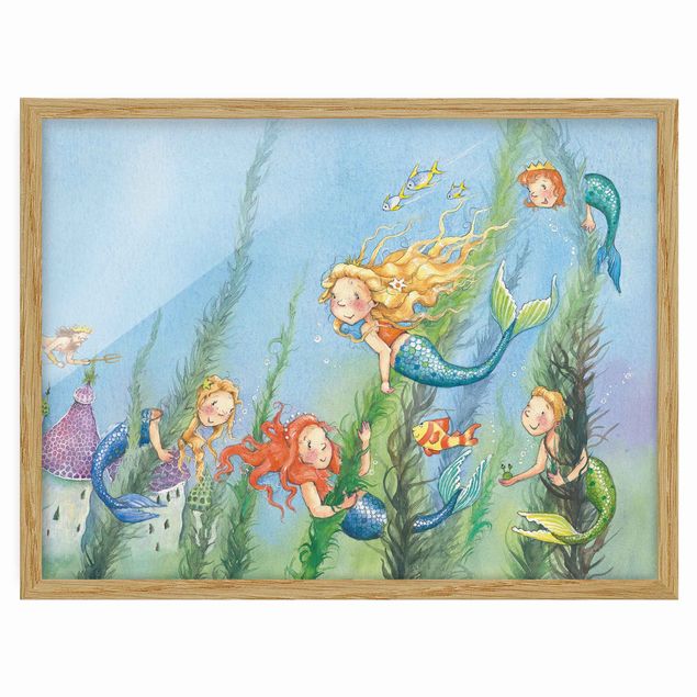 Bild mit Rahmen - Matilda die Meerjungfrauenprinzessin - Querformat 3:4