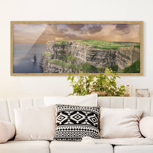 Bild mit Rahmen - Cliffs Of Moher - Panorama Querformat