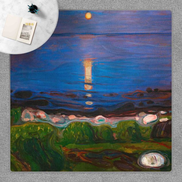Teppich Natur Edvard Munch - Sommernacht am Meeresstrand
