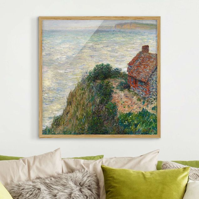 Bild mit Rahmen - Claude Monet - Fischerhaus Petit Ailly - Quadrat 1:1
