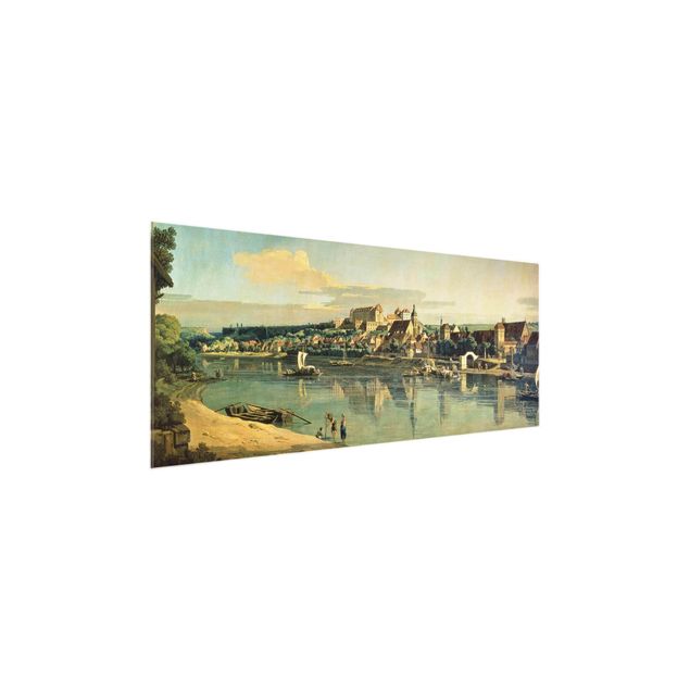 Glasbild - Bernardo Bellotto - Blick auf Pirna - Panorama