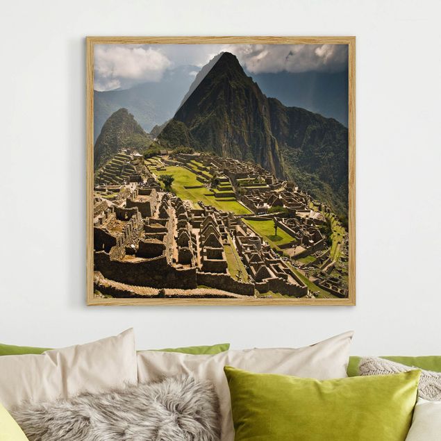 Bild mit Rahmen - Machu Picchu - Quadrat 1:1