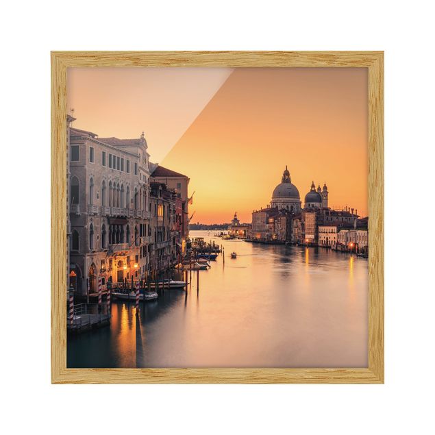 Bild mit Rahmen - Goldenes Venedig - Quadrat 1:1