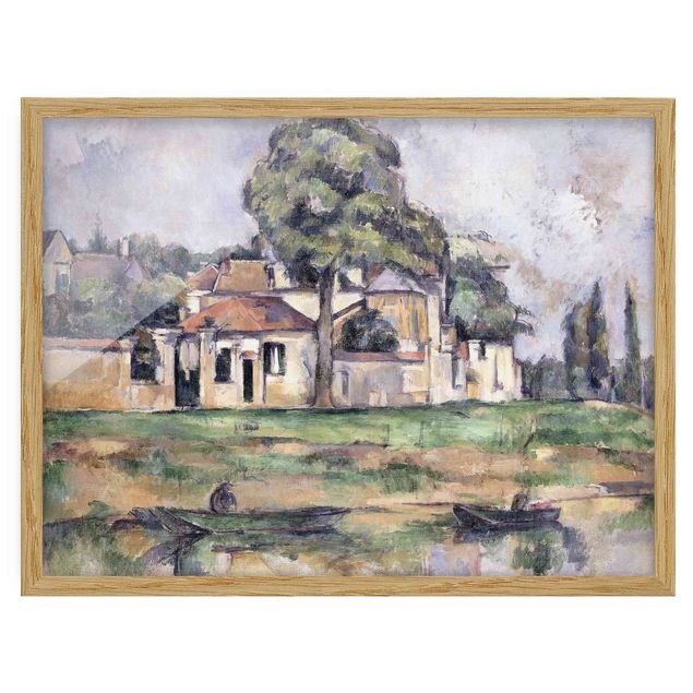 Bild mit Rahmen - Paul Cézanne - Ufer der Marne - Querformat 3:4