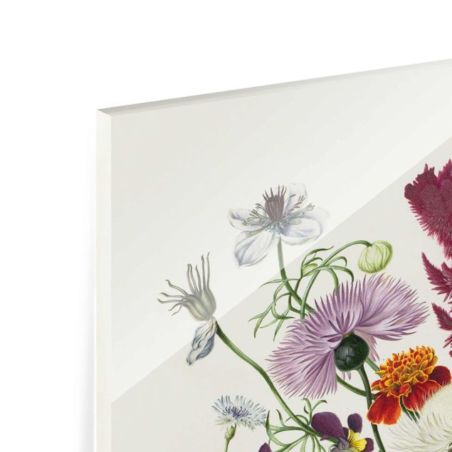 Glasbild - Blumenstrauß von 1680 - Hochformat 4:3
