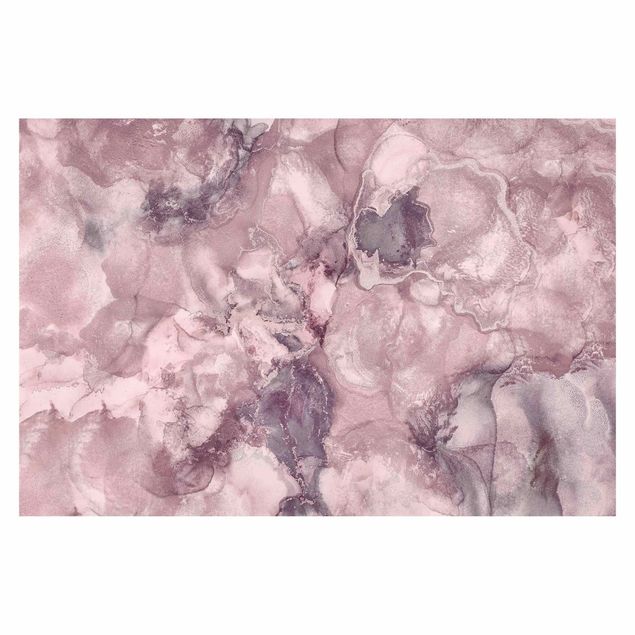 Fototapete - Farbexperimente Marmor Violett