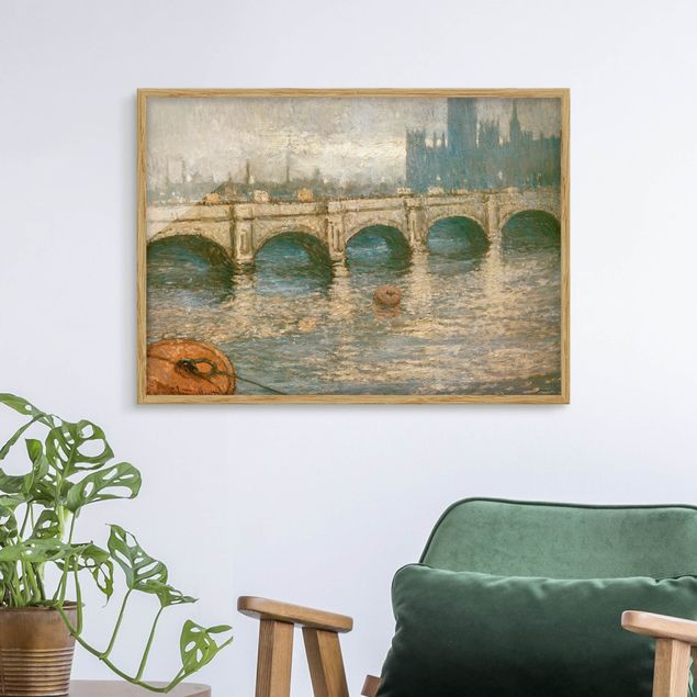Bild mit Rahmen - Claude Monet - Themsebrücke - Querformat 3:4