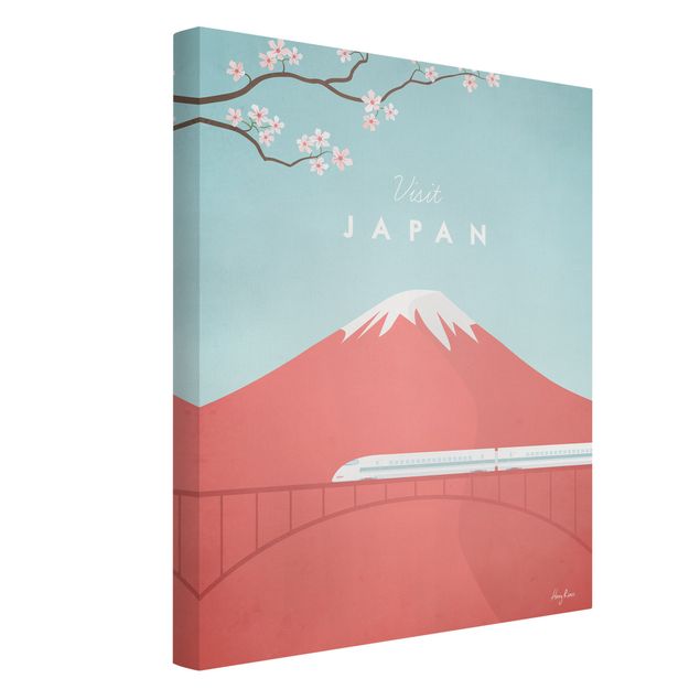 Leinwandbild - Reiseposter - Japan - Hochformat 4:3