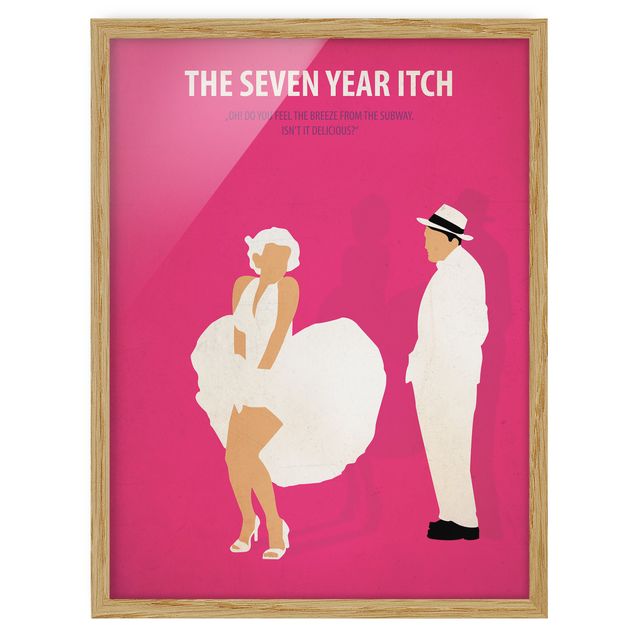 Bild mit Rahmen - Filmposter The seven year itch - Hochformat 4:3
