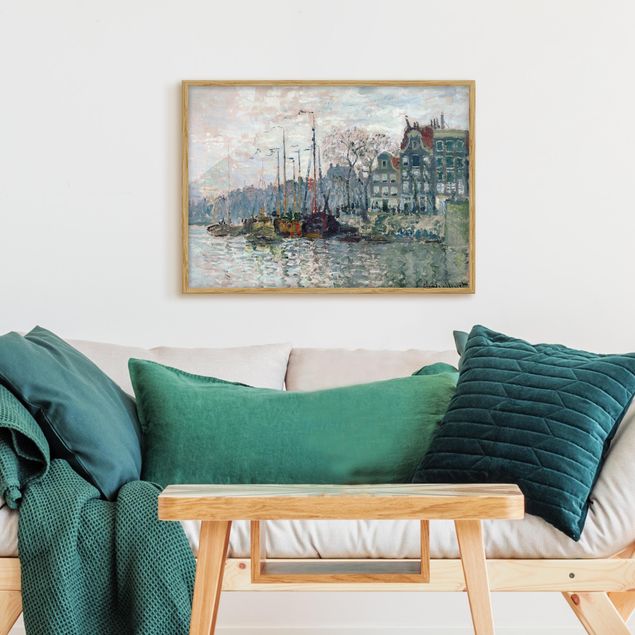 Bild mit Rahmen - Claude Monet - Kromme Waal Amsterdam - Querformat 3:4
