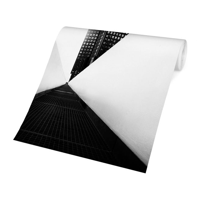 Fototapete - Geometrische Architekturstudie Schwarz-Weiß