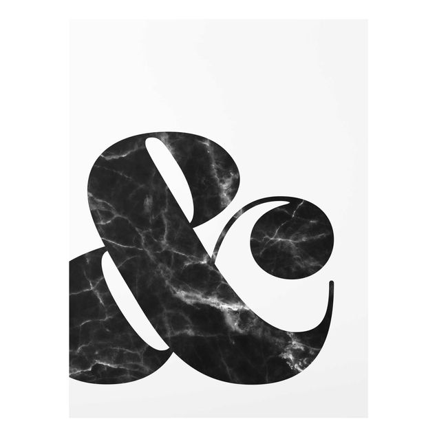Glasbild - Ampersand Marmor - Hochformat 4:3