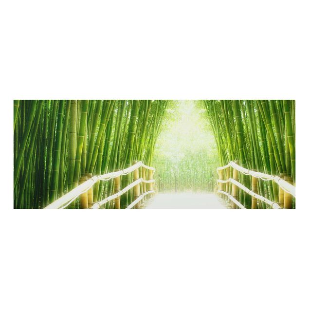 Glasbild - Bamboo Way - Panorama Quer
