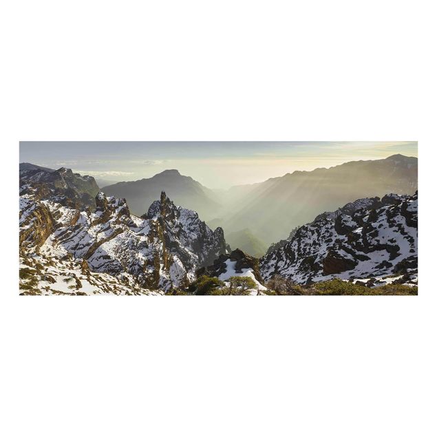 Glasbild - Berge in La Palma - Panorama