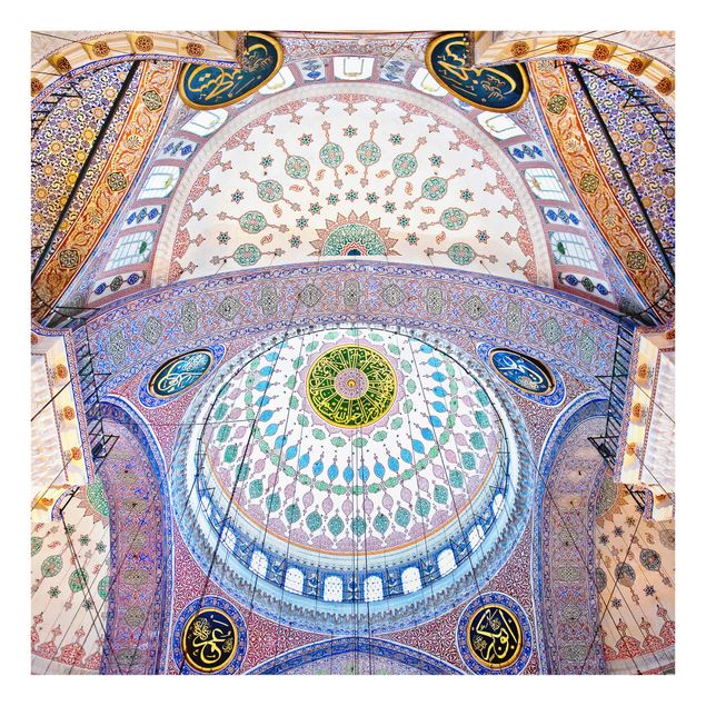 Glasbild - Blaue Moschee in Istanbul - Quadrat 1:1
