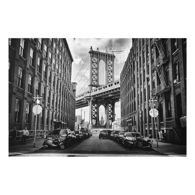 Glasbild - Manhattan Bridge in America - Quer 3:2