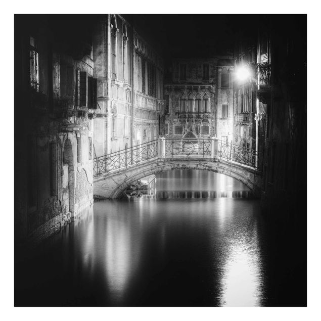 Glasbild - Brücke Venedig - Quadrat 1:1
