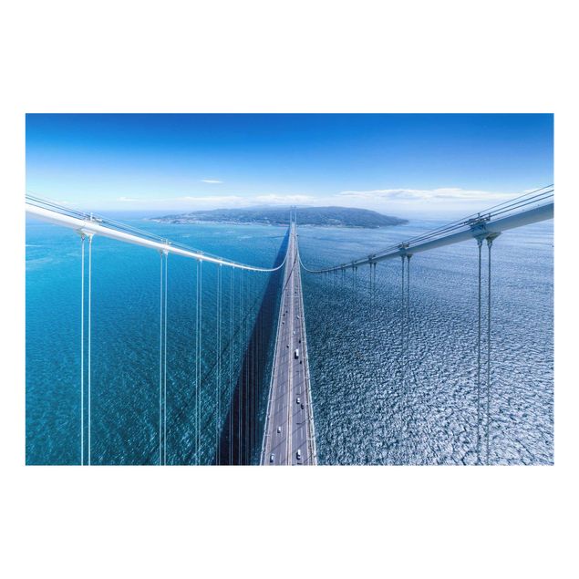 Glasbild - Brücke zur Insel - Querformat 2:3