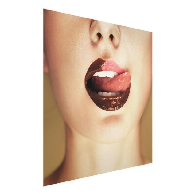 Glasbild - Chocolate - Quadrat 1:1