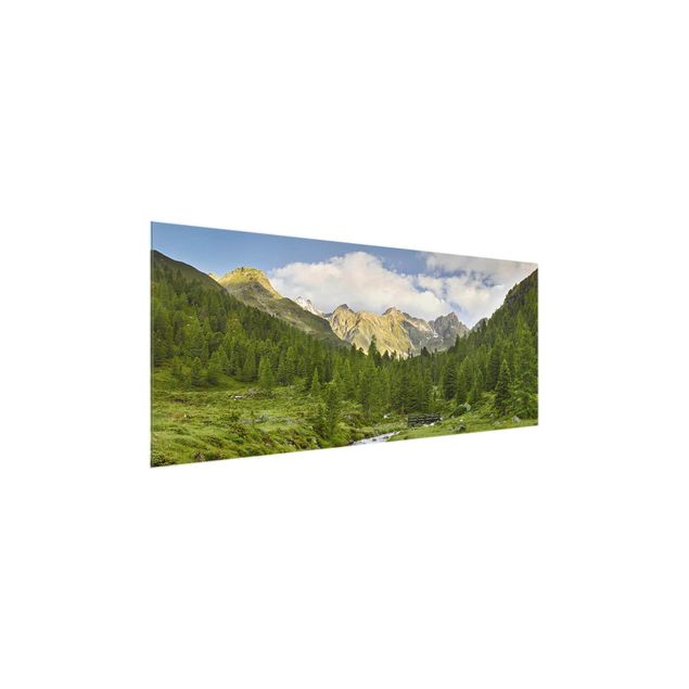 Glasbild - Debanttal Nationalpark Hohe Tauern - Panorama