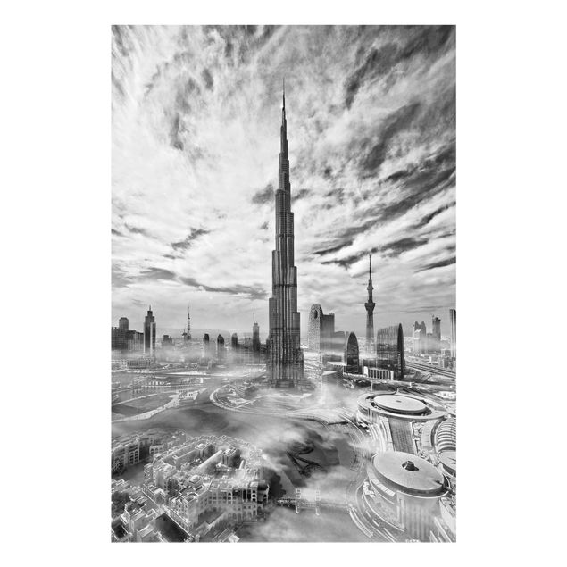 Glasbild - Dubai Super Skyline - Hochformat 3:2