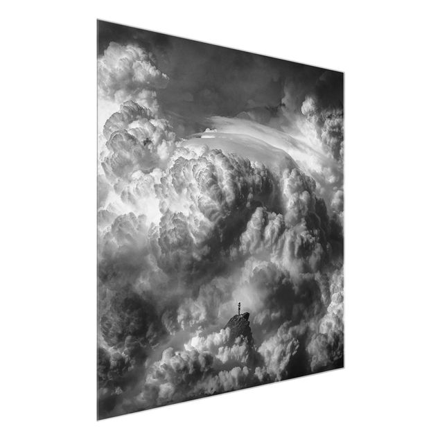 Glasbild - Ein Sturm zieht auf - Quadrat 1:1