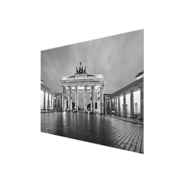 Glasbild Berlin - Erleuchtetes Brandenburger Tor II - Quer 3:2