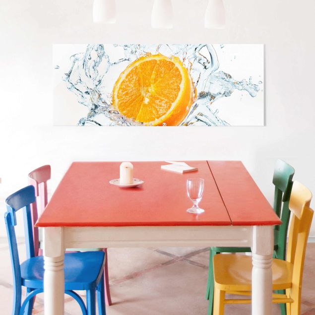 Glasbild - Frische Orange - Panorama Quer