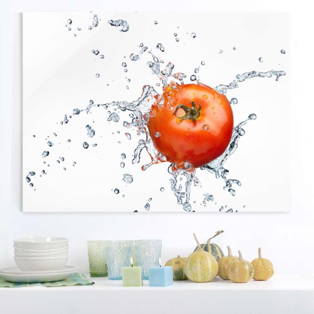 Glas Magnetboard Frische Tomate