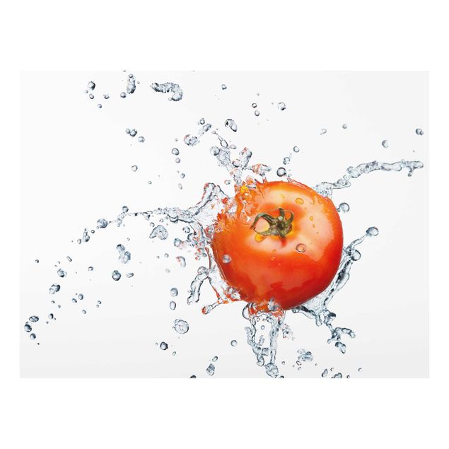 Glasbild Küche - Frische Tomate - Quer 4:3
