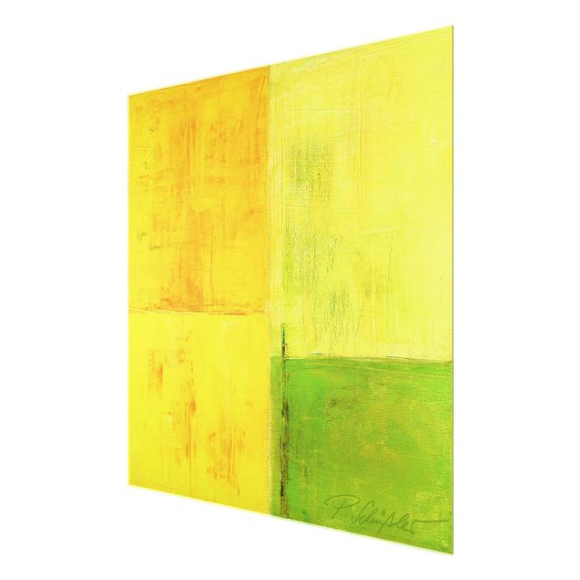 Glasbild - Frühlings Komposition 02 - Quadrat 1:1