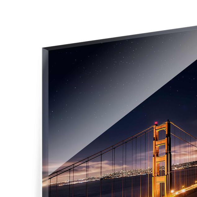 Glasbild - Golden Gate to Stars - Quer 3:2