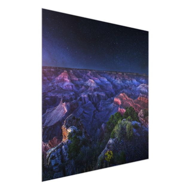 Glasbild - Grand Canyon Night - Quadrat 1:1