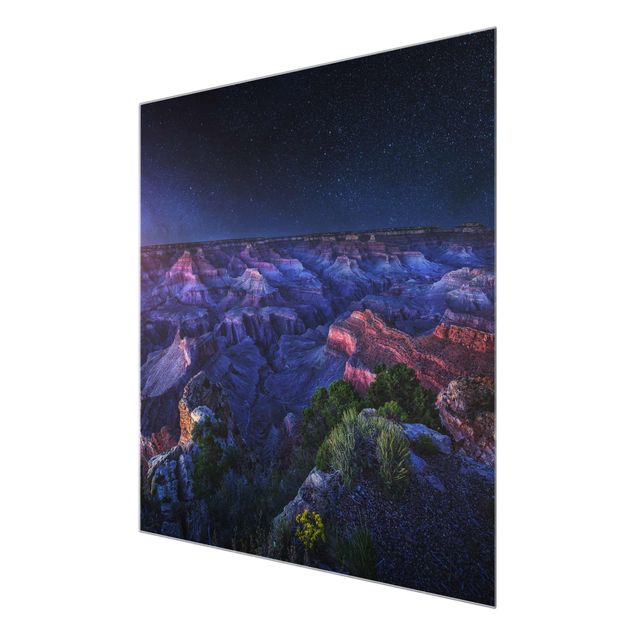 Glasbild - Grand Canyon Night - Quadrat 1:1