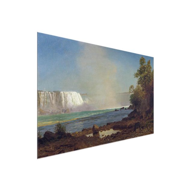 Glasbild - Kunstdruck Albert Bierstadt - Niagarafälle - Quer 3:2