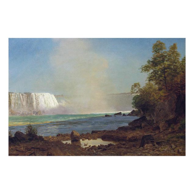 Glasbild - Kunstdruck Albert Bierstadt - Niagarafälle - Quer 3:2