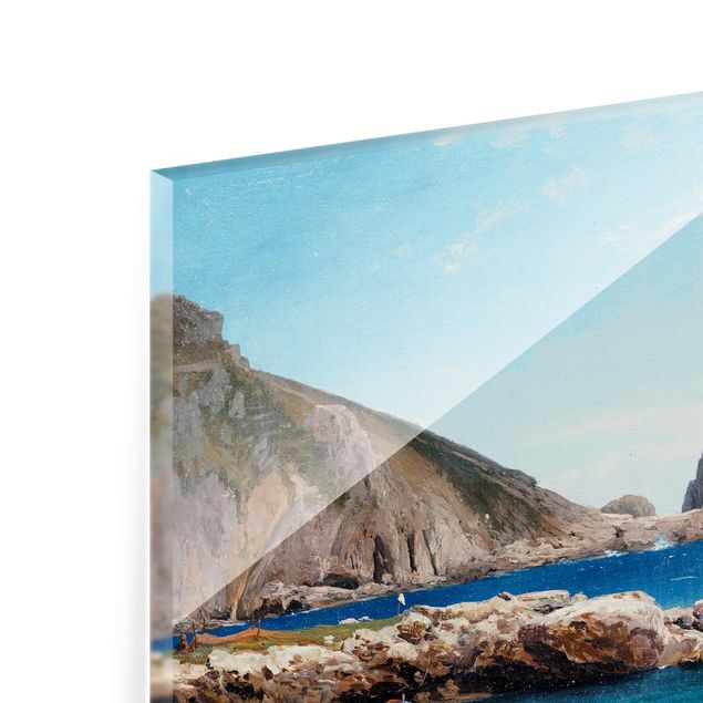 Glasbild - Kunstdruck Albert Bierstadt - Vor der Küste - Quer 3:2