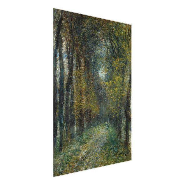 Glasbild - Kunstdruck Auguste Renoir - Die Allee - Impressionismus Hoch 3:4