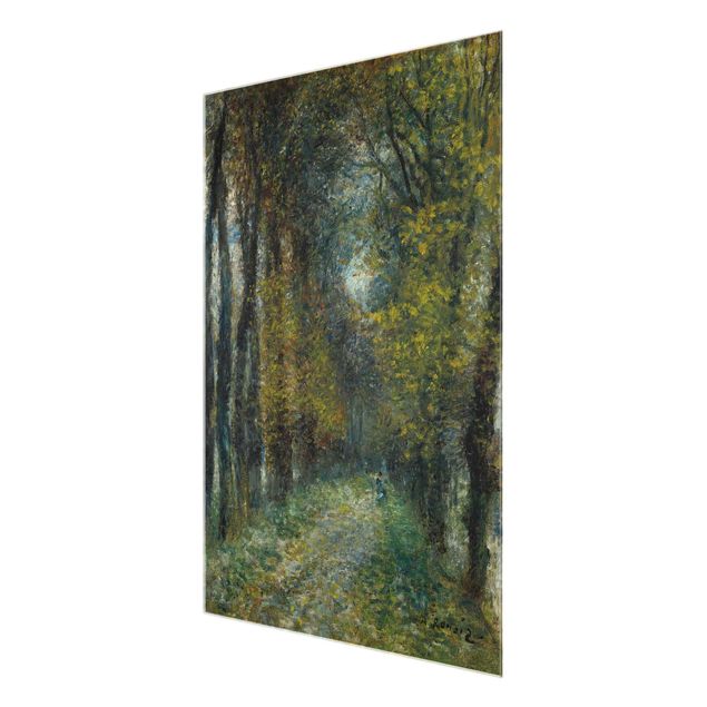 Glasbild - Kunstdruck Auguste Renoir - Die Allee - Impressionismus Hoch 3:4