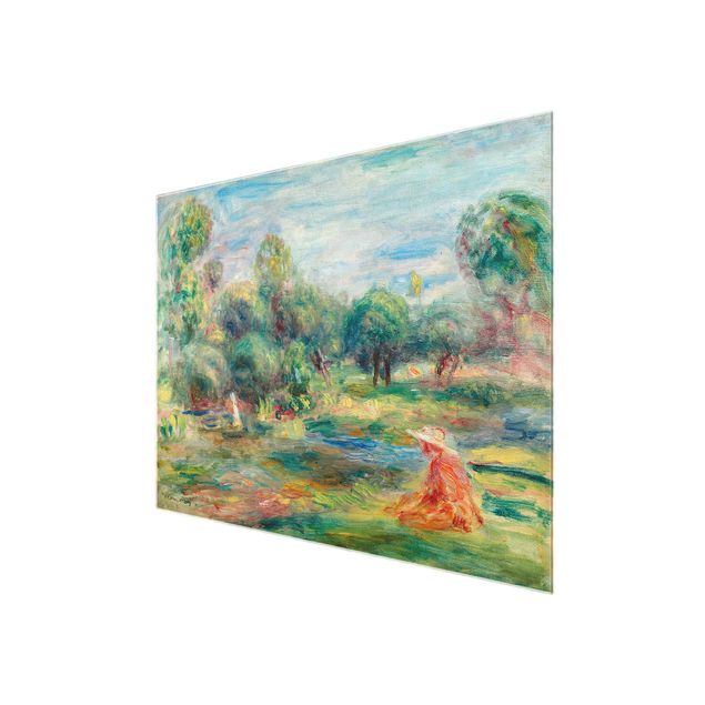 Glasbild - Kunstdruck Auguste Renoir - Landschaft bei Cagnes - Impressionismus Quer 4:3